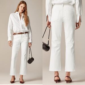 NWT J CREW mid-rise kickout jean white